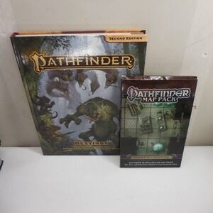 Pathfinder 2nd Edition Bestiary Rulebook and‎ Starship Chambers Map Pack Bundle